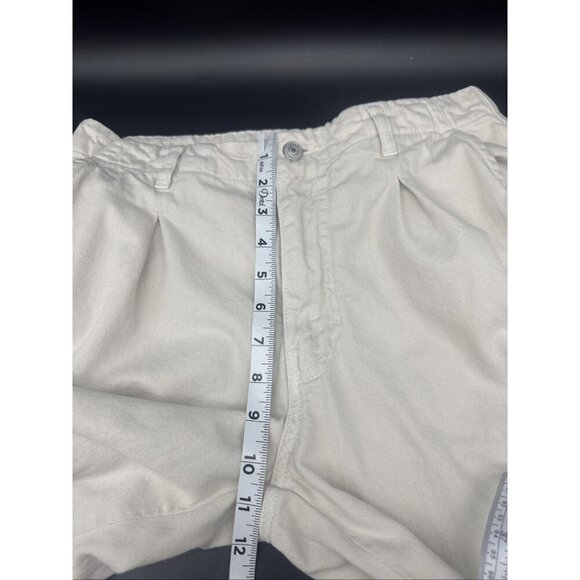 Free People Womens Cream Tofu Slouch Cargo Baggy Pants Button Cuff Sz 6 - Picture 15 of 16